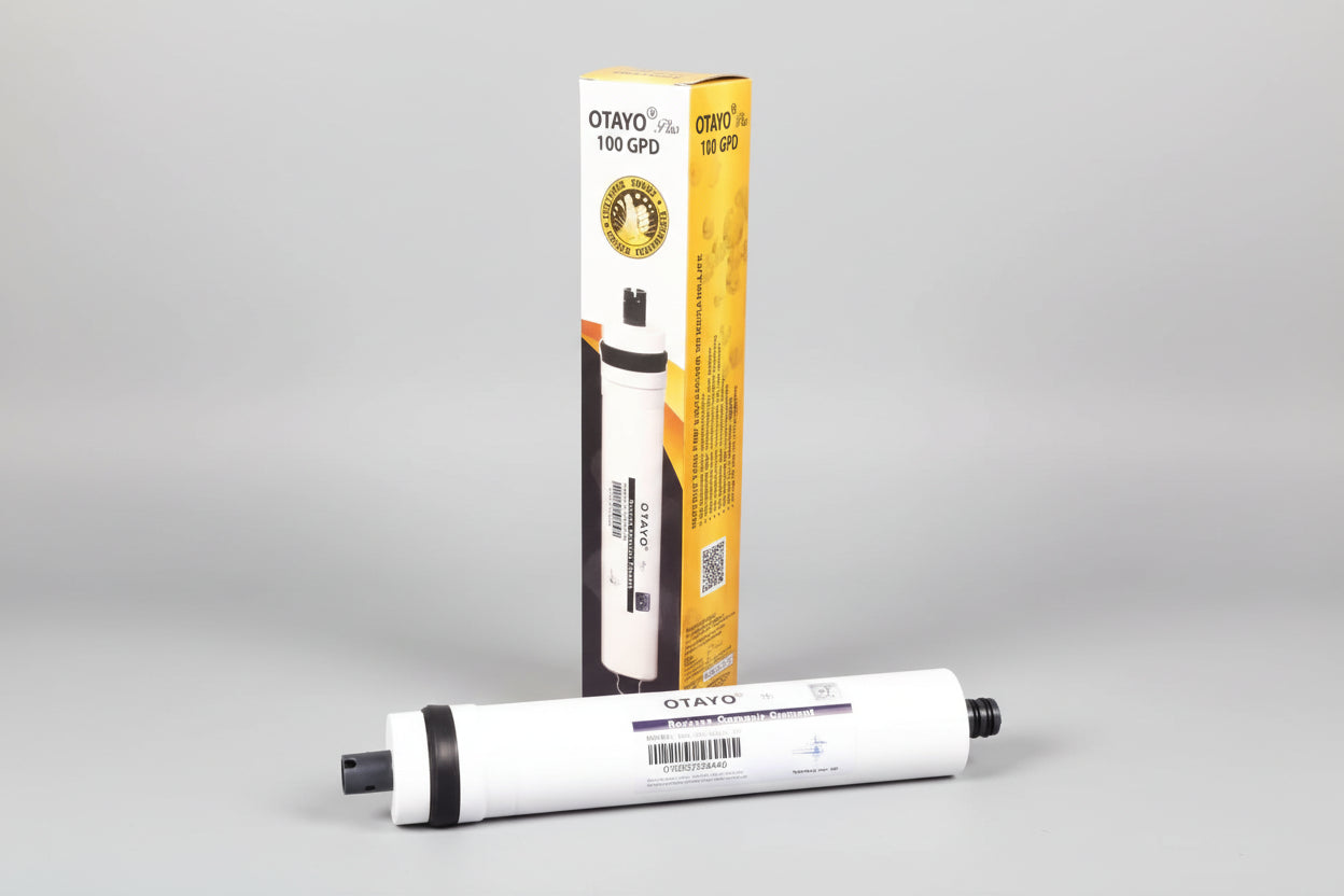 Otayao water filter cartridge packaging with a white background