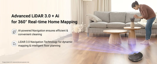 Eureka Forbes SmartClean Home Mapping Nuo Robotic Vacuum Cleaner – 9000Pa HyperSuction