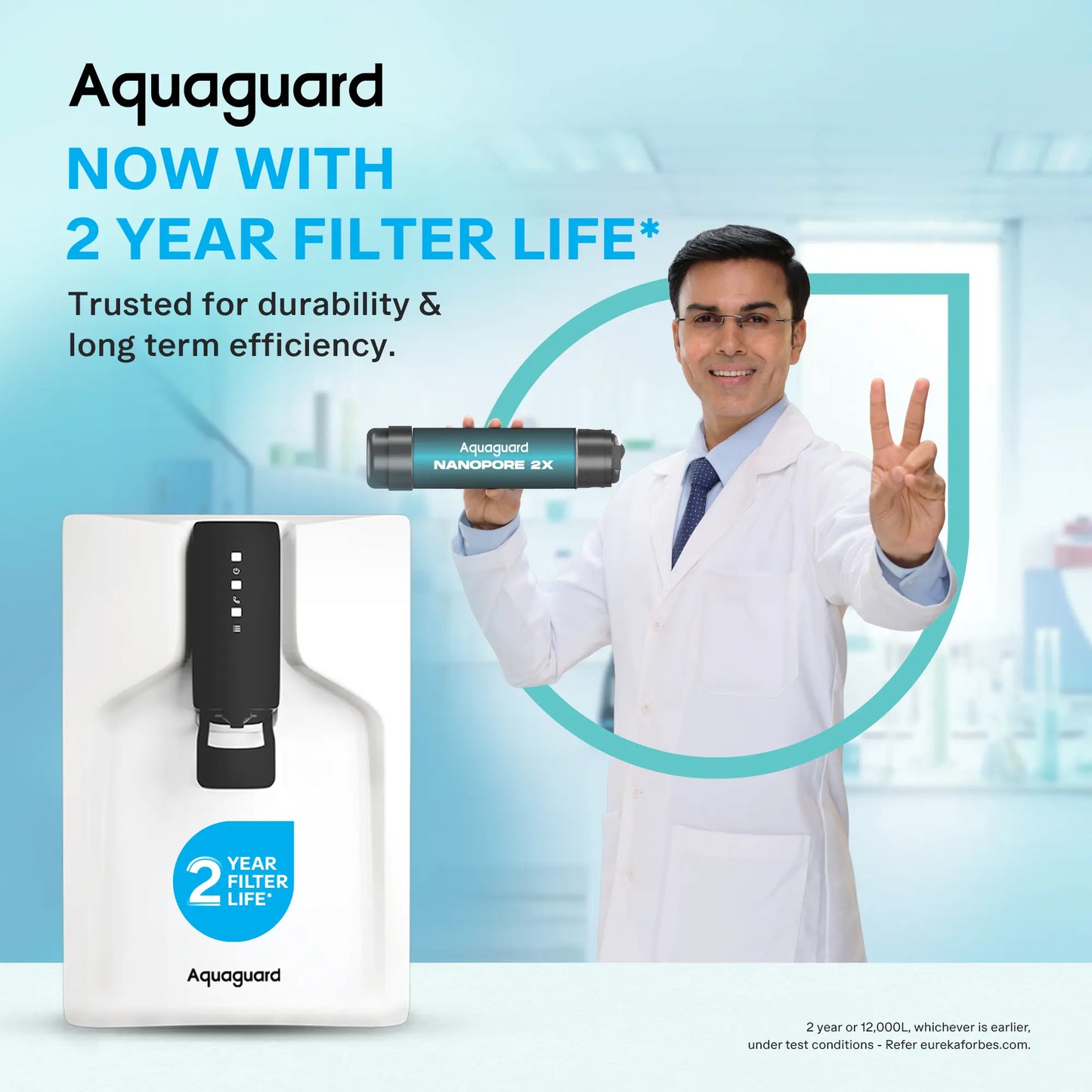 Aquaguard Vector RO + UV MC 2X Water Purifier – 6 L