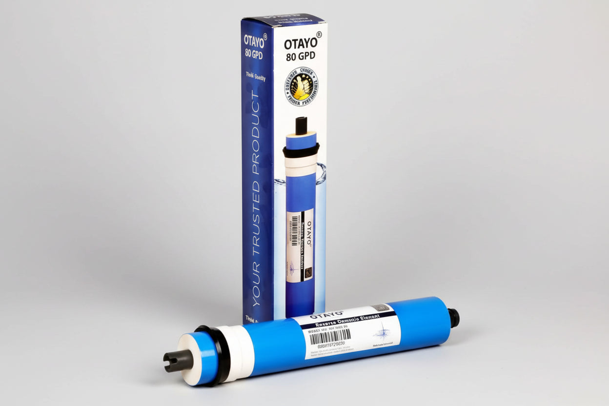 Otayo water filter cartridge with packaging on a white background