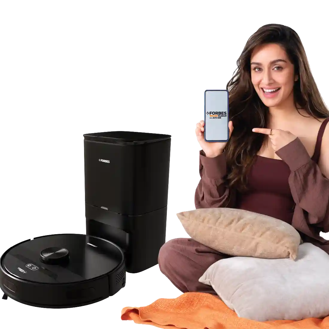 Eureka Forbes SmartClean Auto Bin Robotic Vacuum Cleaner – Self Emptying | LiDAR Mapping | Wet & Dry Cleaning