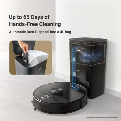 Eureka Forbes SmartClean Auto Bin Robotic Vacuum Cleaner – Self Emptying | LiDAR Mapping | Wet & Dry Cleaning