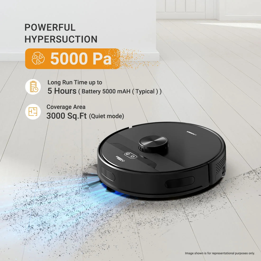 Eureka Forbes SmartClean Home Mapping Nuo Robotic Vacuum Cleaner – 9000Pa HyperSuction