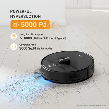 Eureka Forbes SmartClean Home Mapping Nuo Robotic Vacuum Cleaner – 9000Pa HyperSuction
