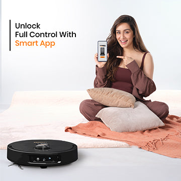 Eureka Forbes SmartClean Robotic Vacuum Cleaner with Fully Automatic Cleaning Station – AI LiDAR Navigation & Auto Mop Wash
