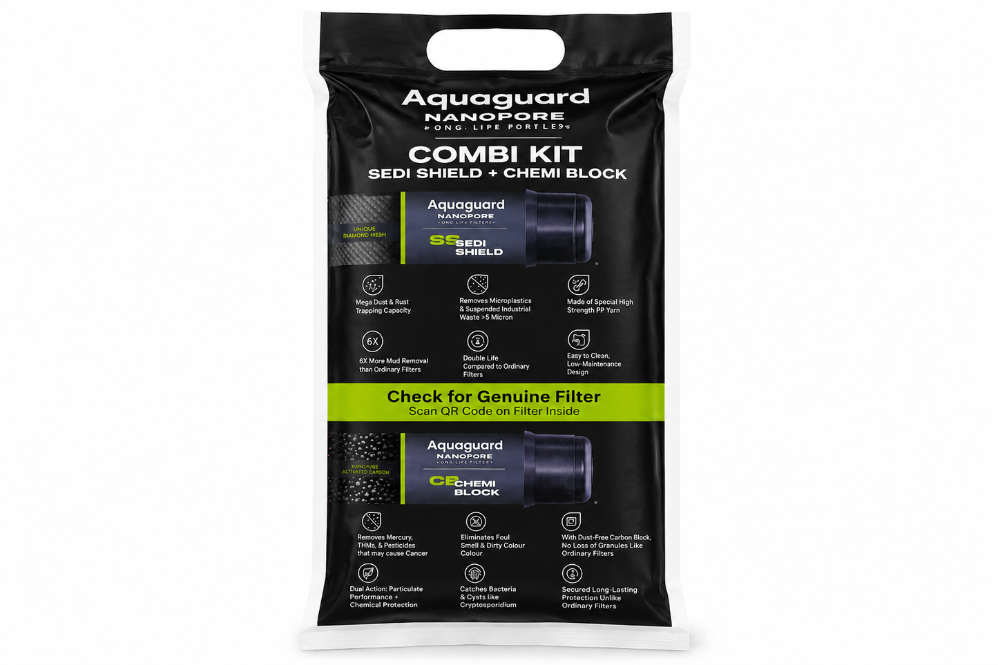 Aquaguard Nanopore Combi Kit packaging on a white background