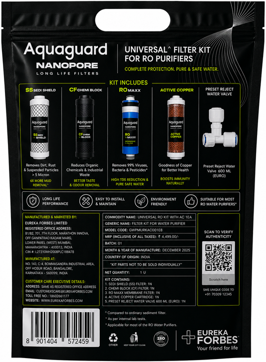 Aquaguard Nanopore Universal RO Filter Kit Chennai | RO Service Spare Kit for Water Purifier
