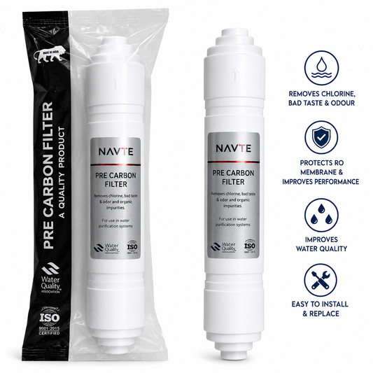 Inline Pre Carbon Filter for RO Water Purifiers – Chlorine & Odour Removal Cartridge